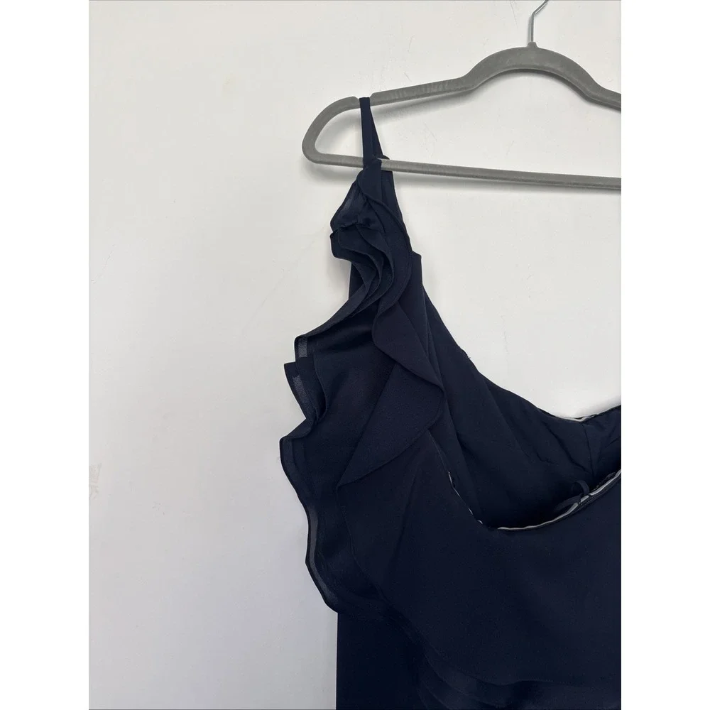 badgley mischka dress Size 12 Navy Cocktail Off The Shoulder